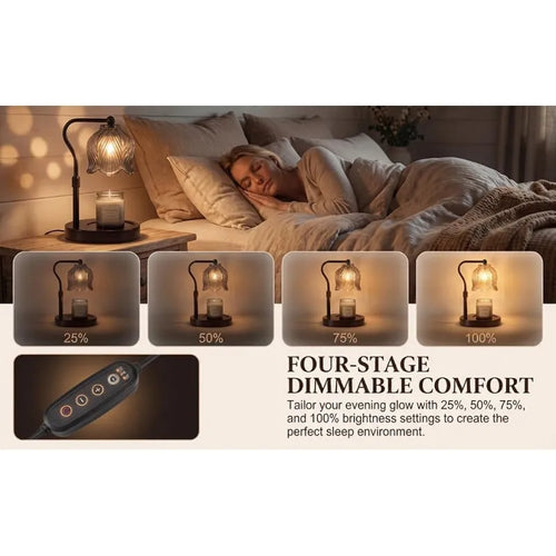 Kerzenwärmer Lampe mit Timer und Dimmer im Wohnzimmer